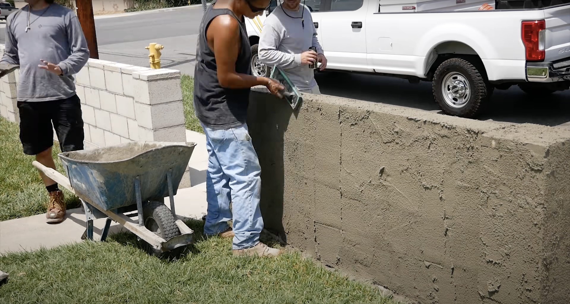 Professional concrete foundation and site preparation Concrete foundation and site preparation work in progress